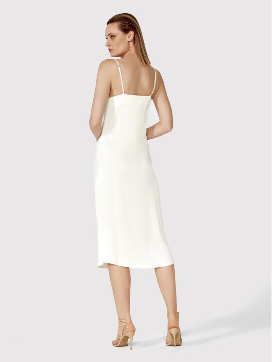 Simple Simple Rochie de zi SUD021 Bej Regular Fit