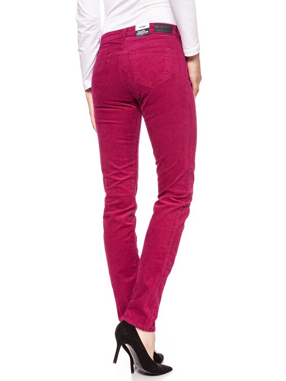 Wrangler Wrangler Spodnie materiałowe SLIM Różowy Slim Fit