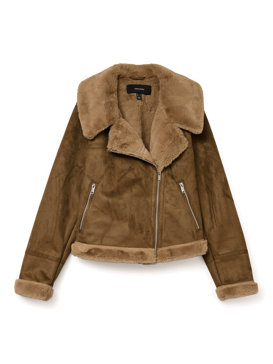 Vero Moda Vero Moda Kožuch Peggy 10290150 Hnedá Regular Fit
