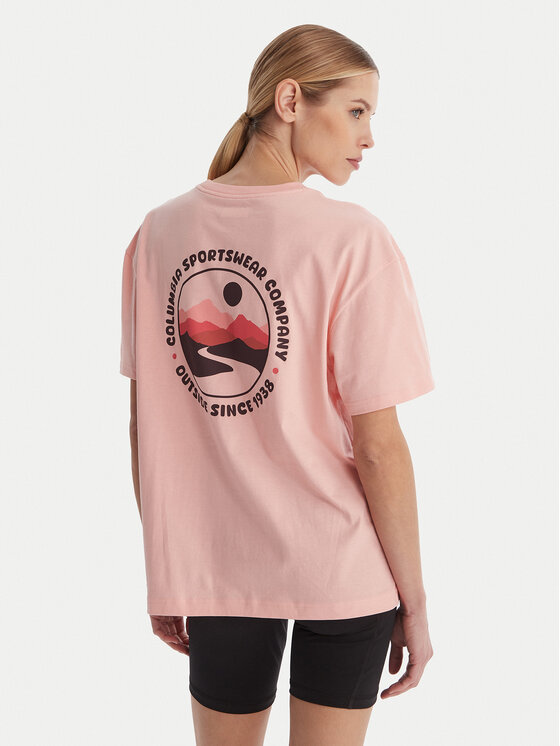 Columbia Columbia T-Shirt Rolling Bend™ 2120031 Rosa Oversize