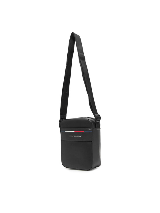 Tommy Hilfiger Tommy Hilfiger Geantă crossover Th Foundation Mini Reporter AM0AM13196 Negru