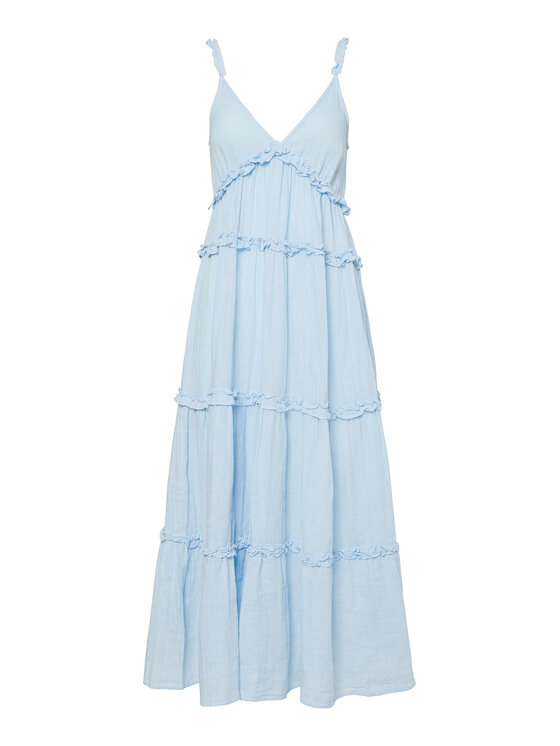 YAS YAS Sukienka letnia Anina 26038014 Błękitny Regular Fit