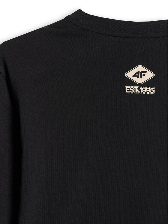 4F 4F Longsleeve NATURE’S TRAIL Czarny Regular Fit