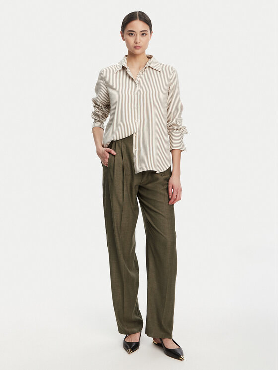 Marella Marella Hlače Hull 2523136161 Kaki Loose Fit