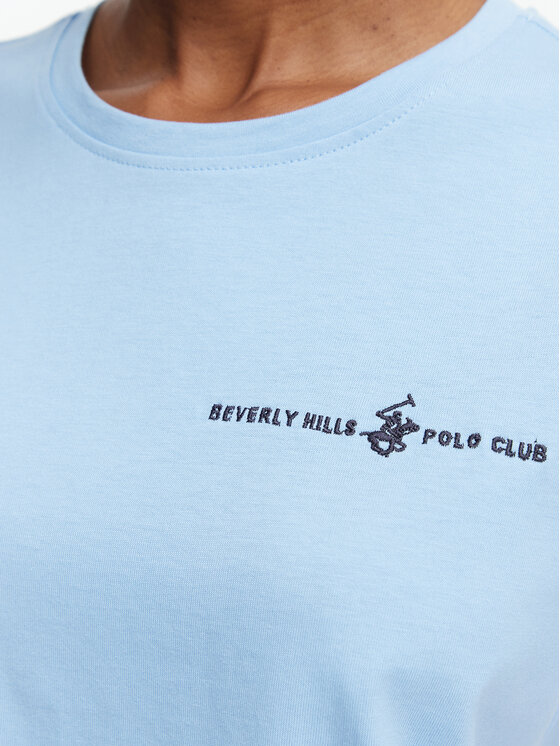 Beverly Hills Polo Club Beverly Hills Polo Club T-Shirt P-SS26W-TS085 Světle modrá Regular Fit