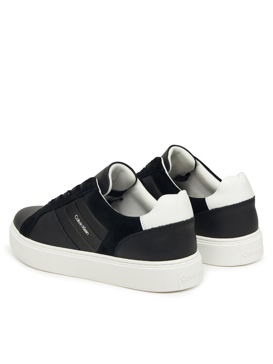 Calvin Klein Calvin Klein Sneakersy Classic Cupsole Laceup Tape Lth YM0YM01430 Černá