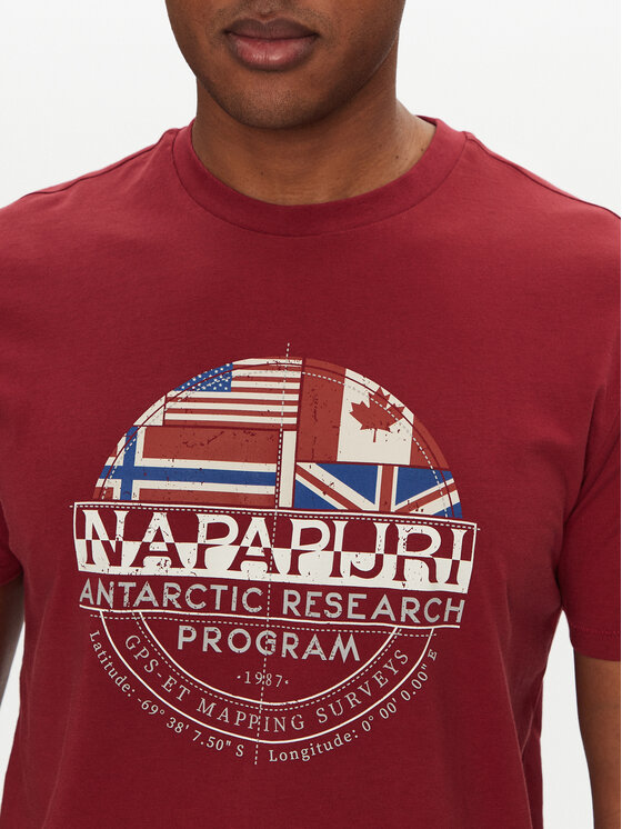 Napapijri Napapijri Marškinėliai S-Turin NP0A4HQG Raudona Regular Fit