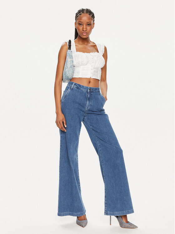 Guess Guess Блузка W4GH79 WAF10 Білий Regular Fit