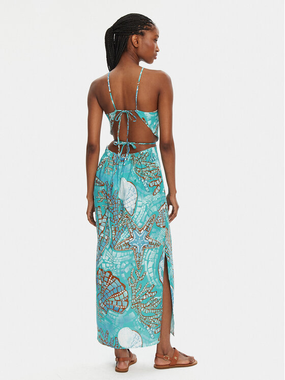 Seafolly Seafolly Letní šaty La Mer 55423-DR Tyrkysová Regular Fit