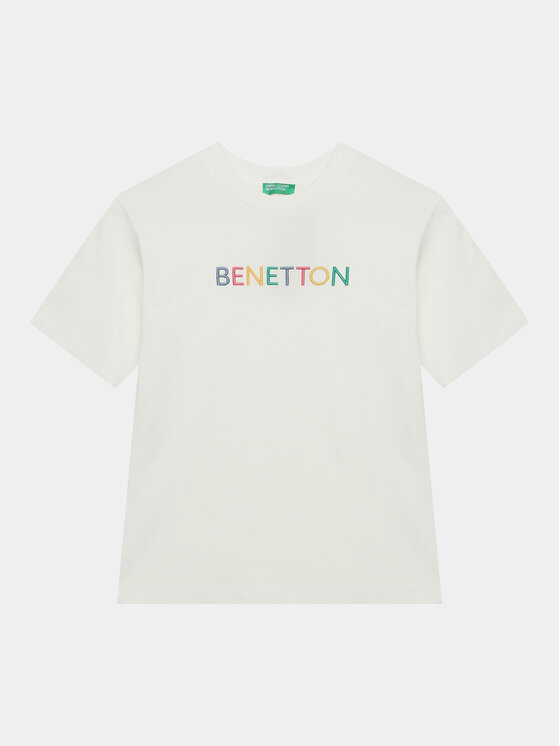 United Colors Of Benetton Tricou 3BL0C10DY Alb Regular Fit