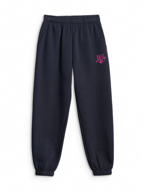 4F 4F Spodnie dresowe BOW MOTION Granatowy Loose Fit