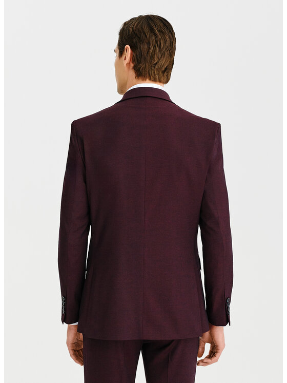 Pako Lorente Pako Lorente Marynarka P25SF-3G-035 Bordowy Super Slim Fit