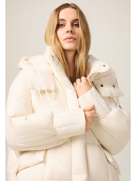 Oltre Oltre Giubbotto piumino F904J000238N011 Bianco Baggy Fit