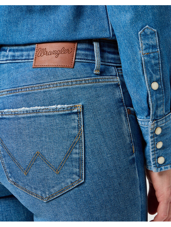 Wrangler Wrangler Jeansy SKINNY Niebieski Skinny Fit