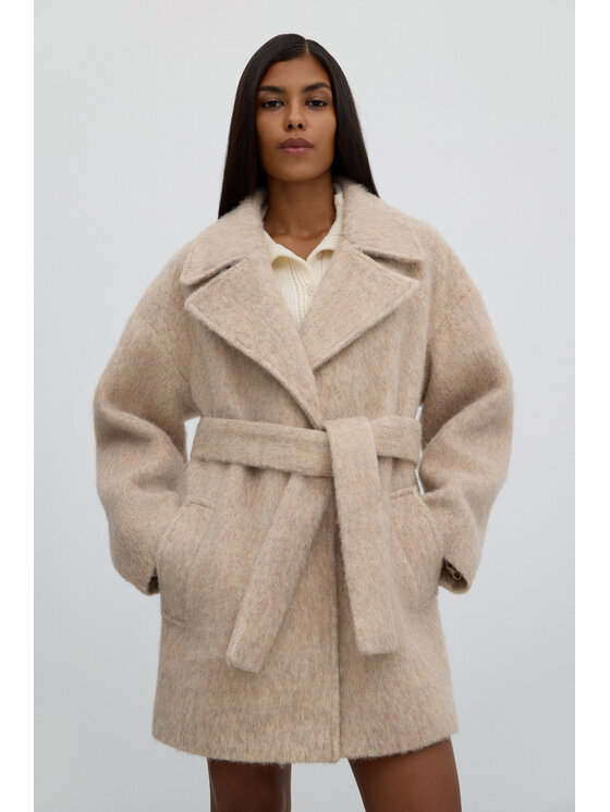 Estro Estro Cappotto ER00115603 Beige Loose Fit