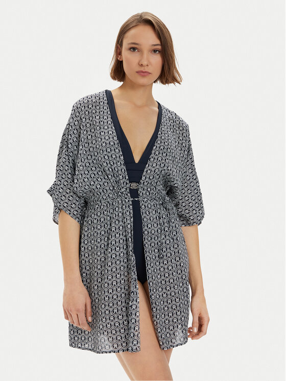 Tommy Hilfiger Pareo UW0UW05364 Tmavomodrá Relaxed Fit