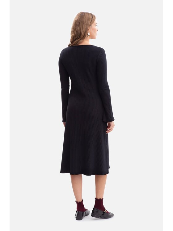 BeWear BeWear Sukienka dzianinowa b308 Czarny Baggy Fit