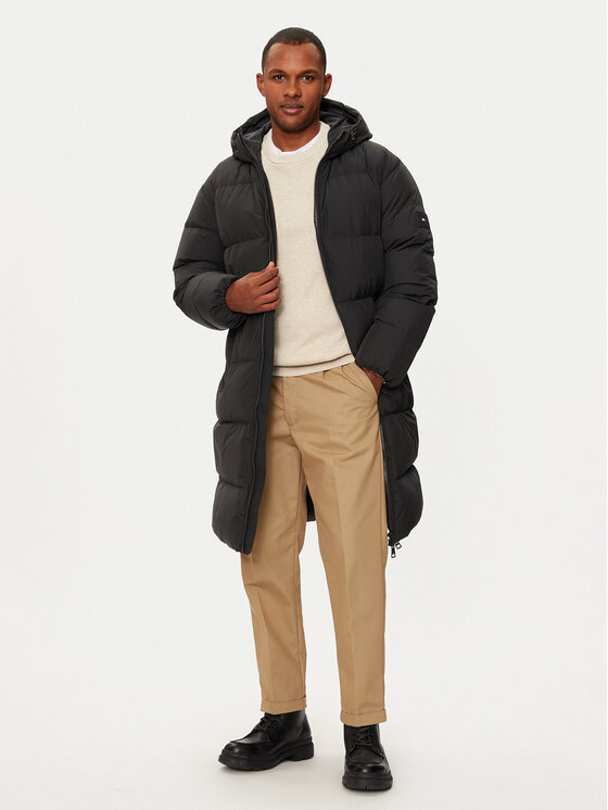 Tommy Hilfiger Tommy Hilfiger Geacă din puf MW0MW37368 Negru Regular Fit
