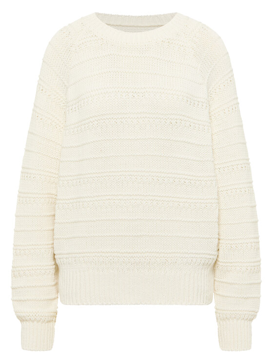 Mustang Sweter Silas 1016782 Écru Regular Fit