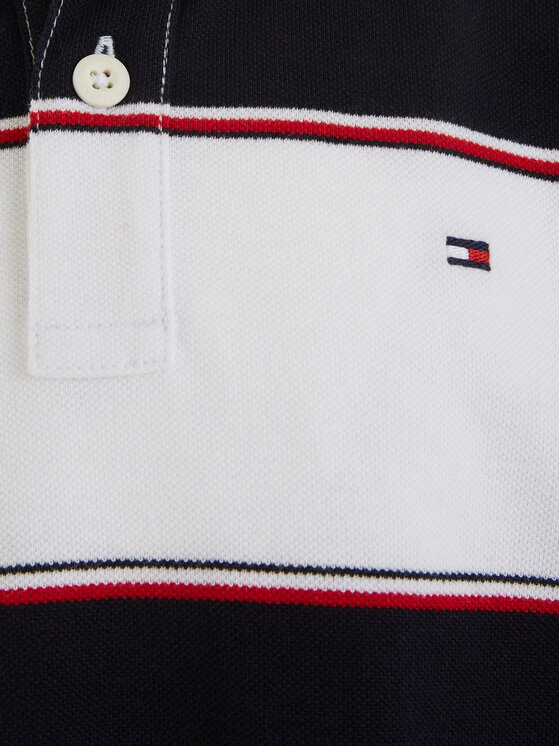 Tommy Hilfiger Tommy Hilfiger Polo majica Global Rugby KB0KB08857 Bela Relaxed Fit