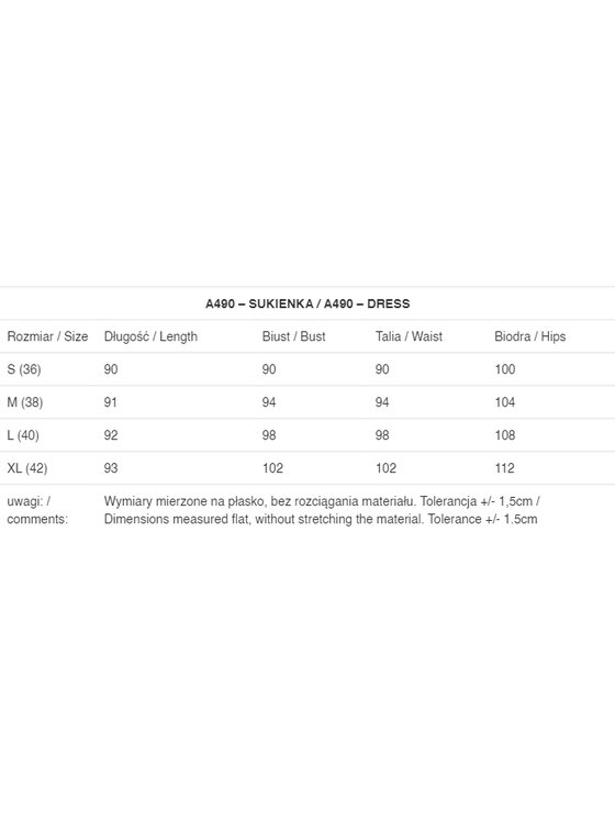 Awama Awama Sukienka letnia A490 Brązowy Basic Fit