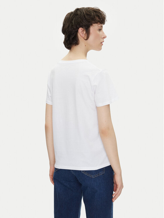 Pepe Jeans Pepe Jeans T-krekls Macy PL506051 Balts Regular Fit