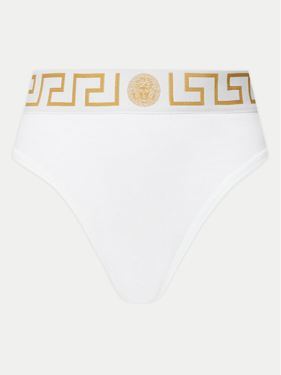 Versace Versace Chiloți clasici cu talie înaltă AUD01050 1A10011 Alb