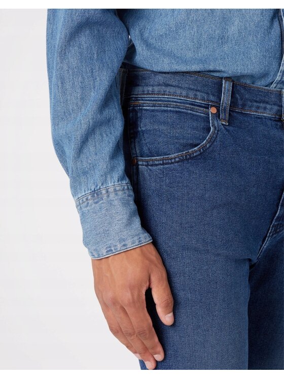 Wrangler Wrangler Jeansy Larston Niebieski Slim Fit