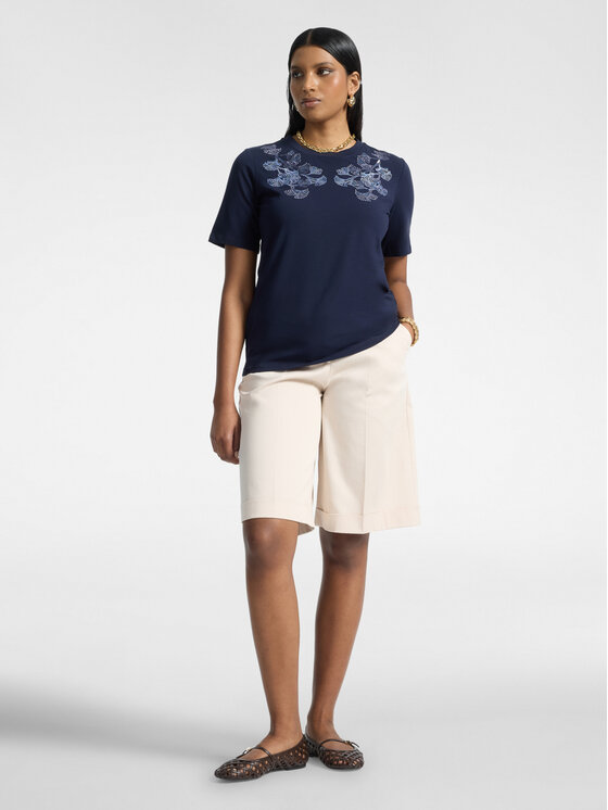 Elena Mirò Elena Mirò T-Shirt G341Z100563N034 Niebieski Regular Fit