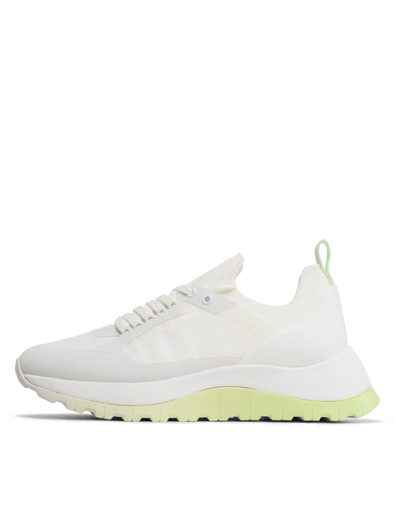 Calvin Klein Calvin Klein Sneakers Knit Runner Dynamic Lace Up HW0HW01446 Bianco