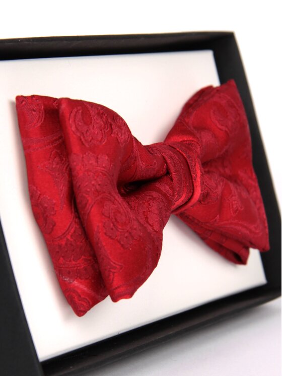 ELSNER ELSNER Παπιγιόν BUTTERFLY Z JEDWABNEGO ŻAKARDU A5093 Κόκκινο