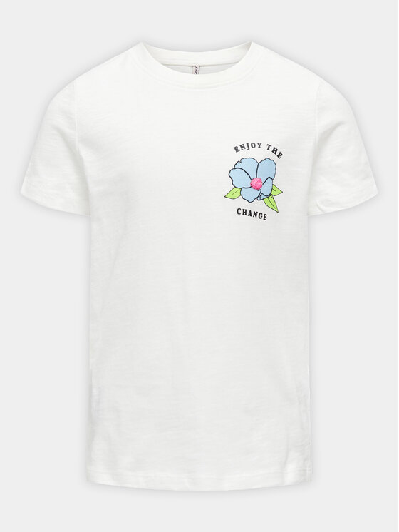 Kids ONLY Tricou Bone 15317846 Alb Regular Fit