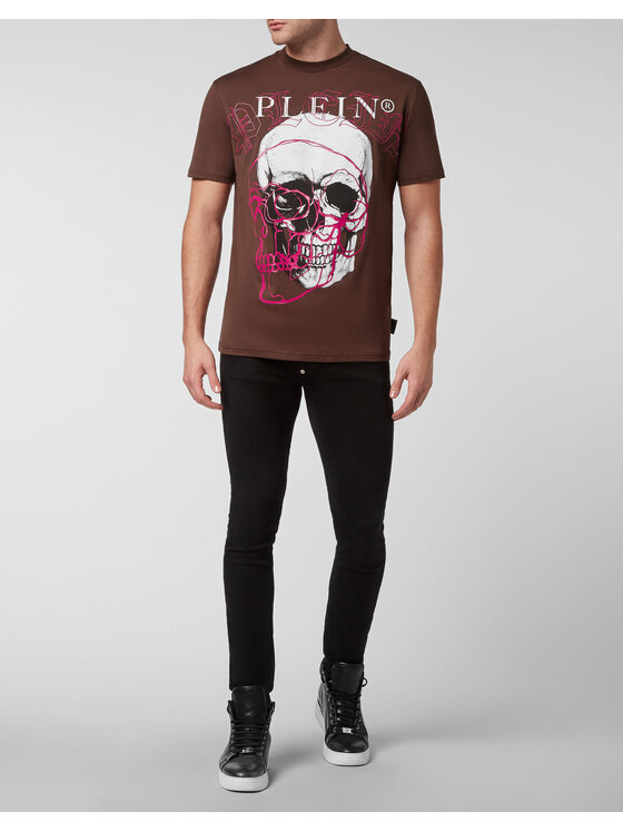 PHILIPP PLEIN PHILIPP PLEIN T-Shirt 293 Hnědá Regular Fit