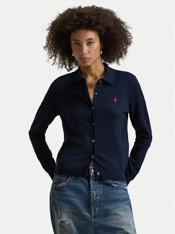 Polo Ralph Lauren Polo Ralph Lauren Kardigán 211972110502 Sötétkék Slim Fit