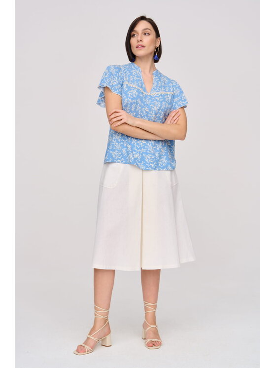 blue shadow blue shadow Bluzka 38 Niebieski Standard Fit