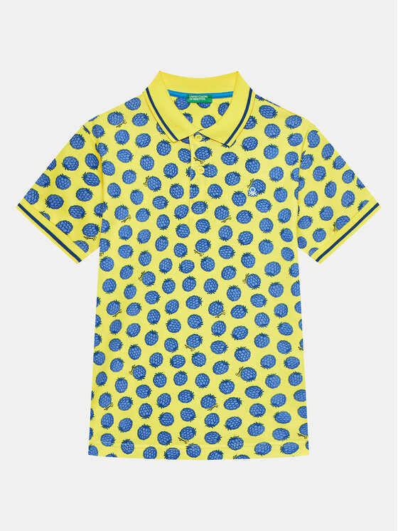 United Colors Of Benetton Polokošeľa 361YC301H Žltá Regular Fit