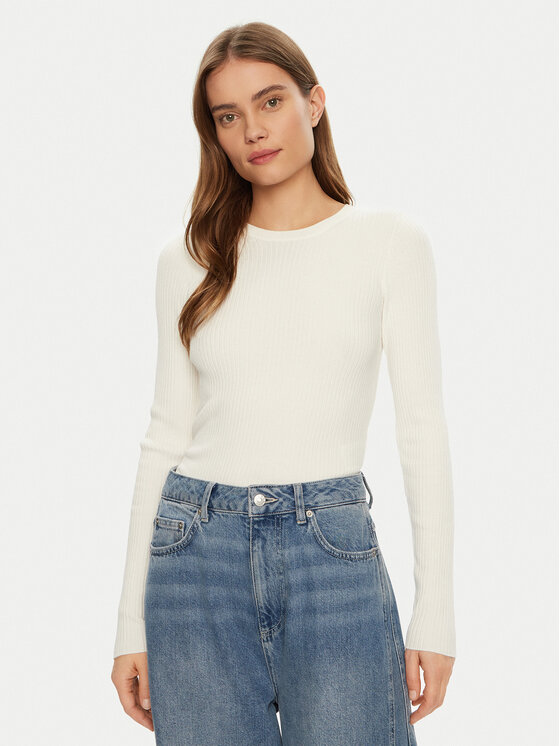 JJXX JJXX Svetr Jodi 12250072 Bílá Slim Fit