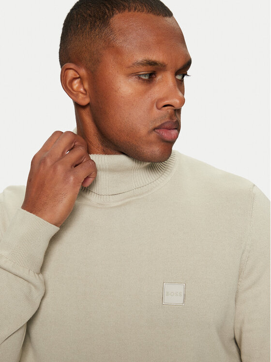 BOSS Boss Rollkragenpullover q-roa-34165 Beige Regular Fit