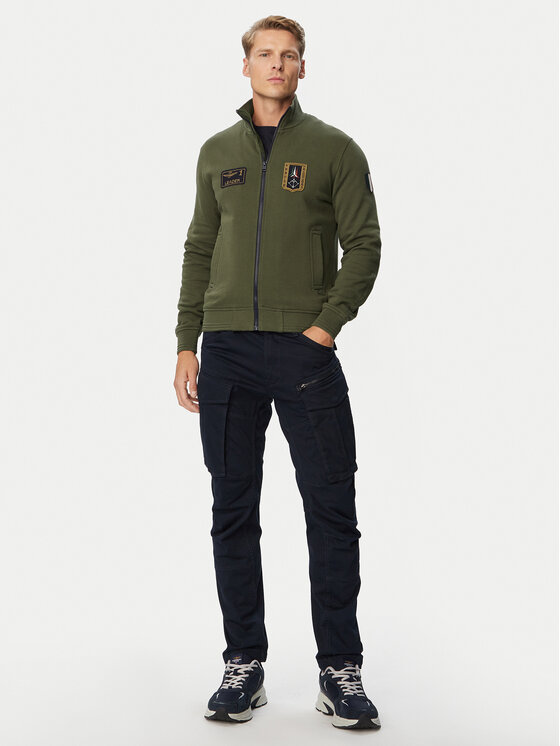 Aeronautica Militare Aeronautica Militare Bluza 262FE2130UF00689 Zielony ciemny Regular Fit
