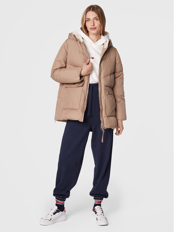 Tommy Hilfiger Tommy Hilfiger Зимова куртка Chevron Sorona WW0WW36211 Бежевий Relaxed Fit