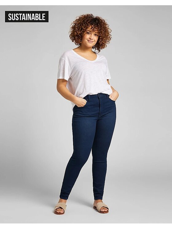 Lee Lee Jeansy SCARLETT HIGH Niebieski Skinny Fit