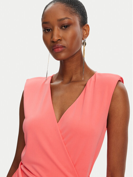 Patrizia Pepe Patrizia Pepe Koktejlové šaty 2A2918/J280-R854 Korálová Regular Fit