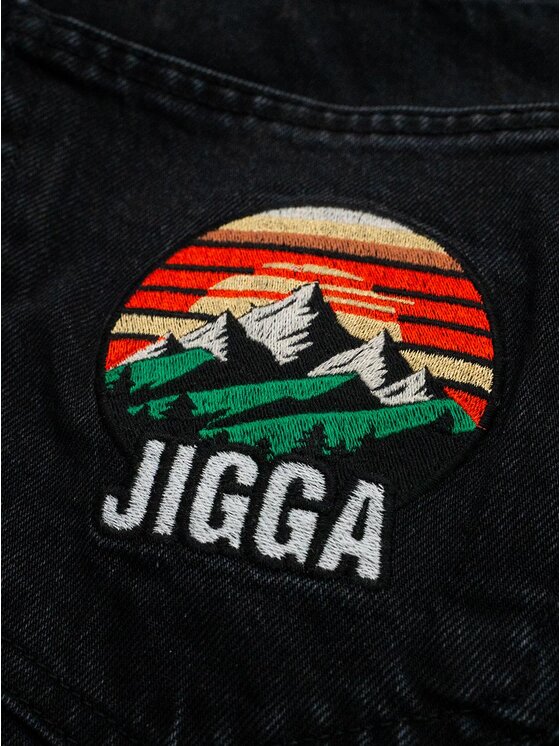 Jigga Wear Jigga Wear Jeansy Góry bagy luźne szerokie 130761 Czarny Baggy Fit