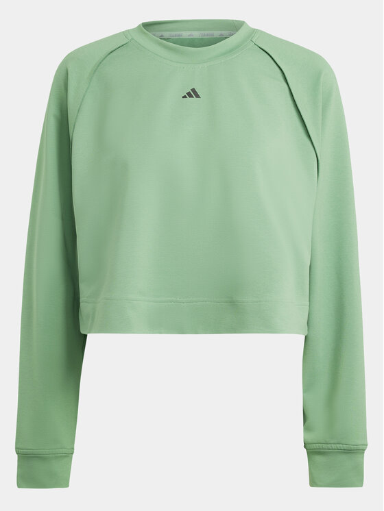 adidas adidas Funkčná mikina Power IT9198 Zelená Loose Fit