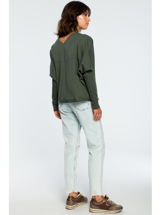 BeWear BeWear Felpa B094 Verde Baggy Fit