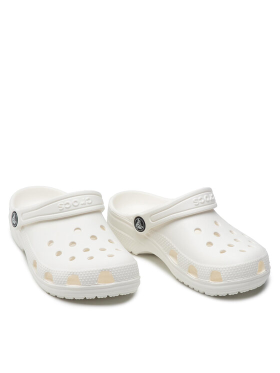 Crocs Crocs Șlapi Classic Clog K 206991 Alb