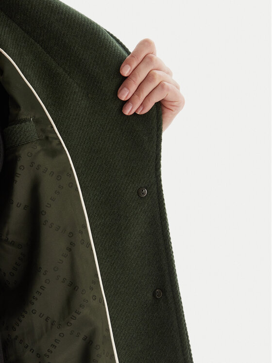 Guess Guess Демісезонний плащ W5BL25 W2672 Зелений Regular Fit