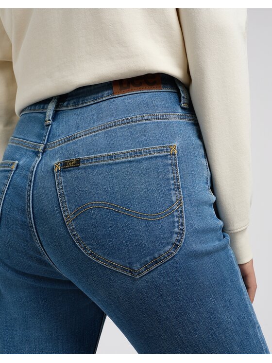 Lee Lee Jeansy Scarlett High Solar Winds Niebieski Skinny Fit