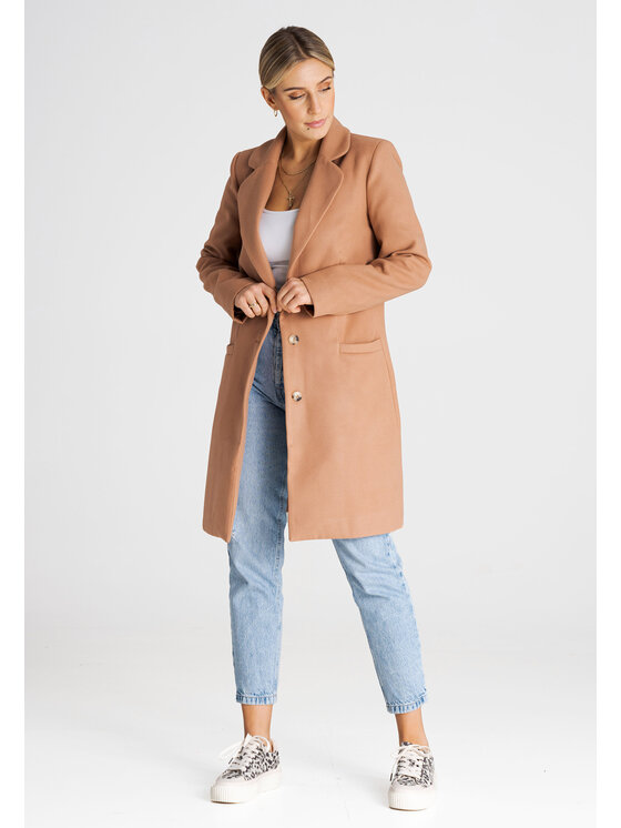 FIGL FIGL Παλτό M989 Μπεζ Regular Fit