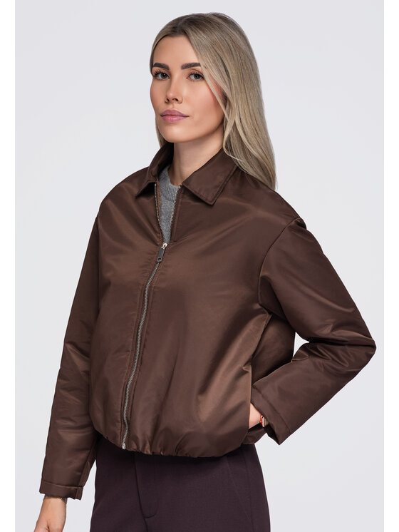 Ombre Ombre Kurtka przejściowa OW-JT-E0003 Brązowy Relaxed Fit